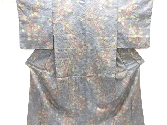 JAPANESE KIMONO / OMESHI / NISHIJIN-ORI / WOVEN TATSUTAGAWA PATTERN